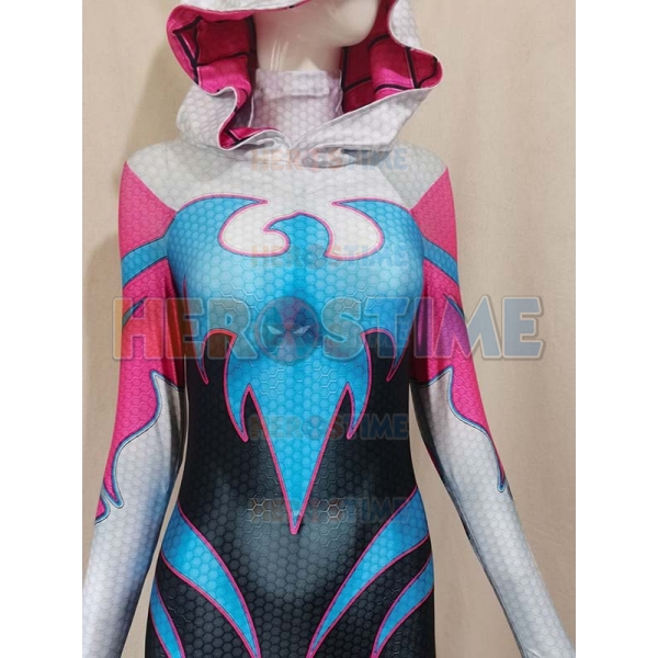 Phoenix Spider-Gwen Birght Pink Female Cosplay Costume Phoenix Spider-Gwen Birght Pink Female Cosplay Costume