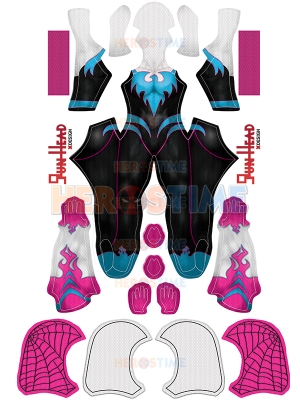 Phoenix Spider-Gwen Birght Pink Female Cosplay Costum
