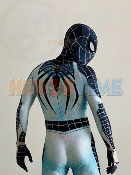 Spider-Man Negative Suit PS4 Spiderman Cosplay Costume.