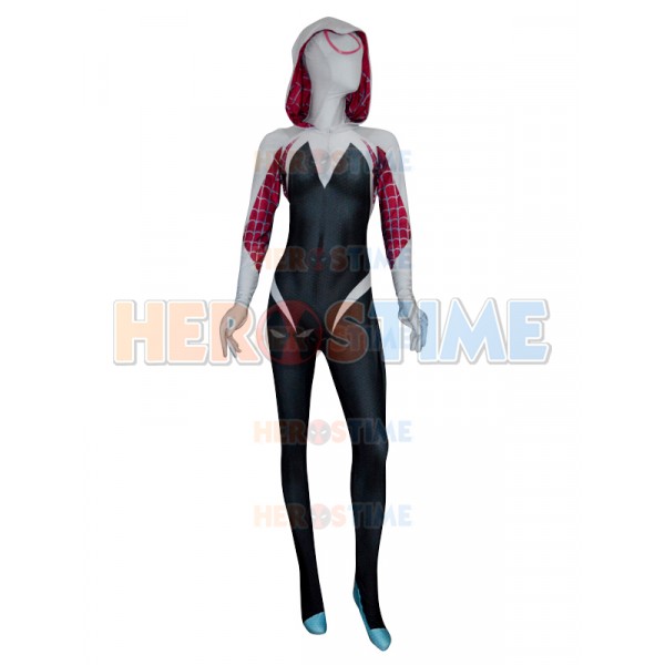 Spider Gwen Stacy Costume Spandex Female Spiderman Costume Cosplay Without Mask