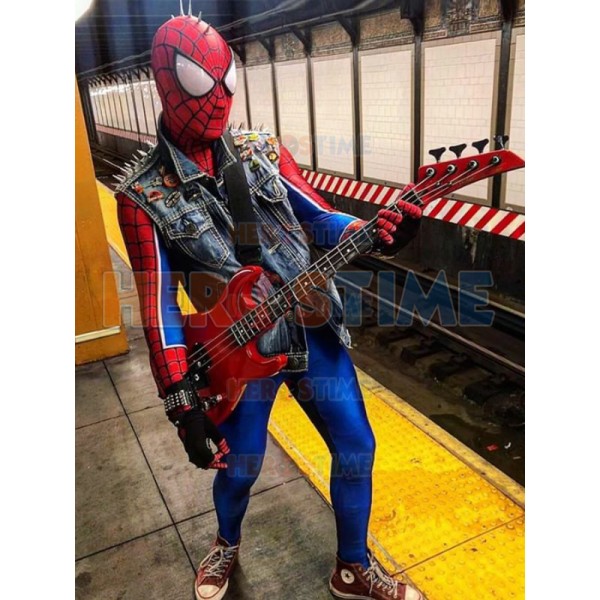 Spider Punk Jacket  Spider Punk Spiderman Denim Vest