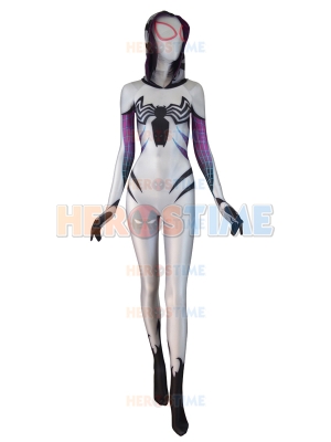 Venom Gwen Costume White Anti Gwenom Girl Cosplay Suit