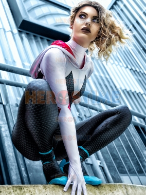 Gwen Stacy Spider-Man: Into the Spider-Verse Superhero Costume With Shoes Pattern