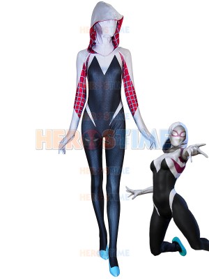 Gwen Stacy Suit Spider-Man Cosplay Printing Costume