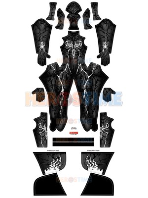 Black Carnage Suit Venom Cosplay Costume With Male Muscle