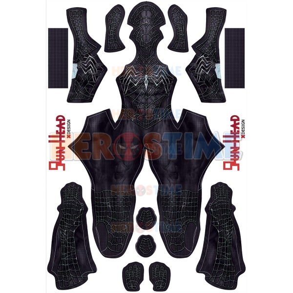 The Amazing Spider-Man 3 Black Venom Spider-Man Tights Cosplay - Foto 6