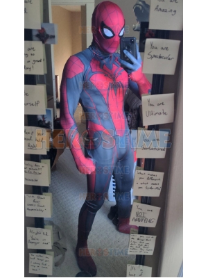 2021 Newest Custom Spider-man Costume Red and Black Spiderman Suit