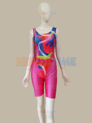 One-piece Barbie Pink Swimsuit-look Costume