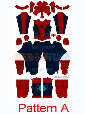 Amazing Fantasy Spider AF15 7 Pieces Cosplay Costume