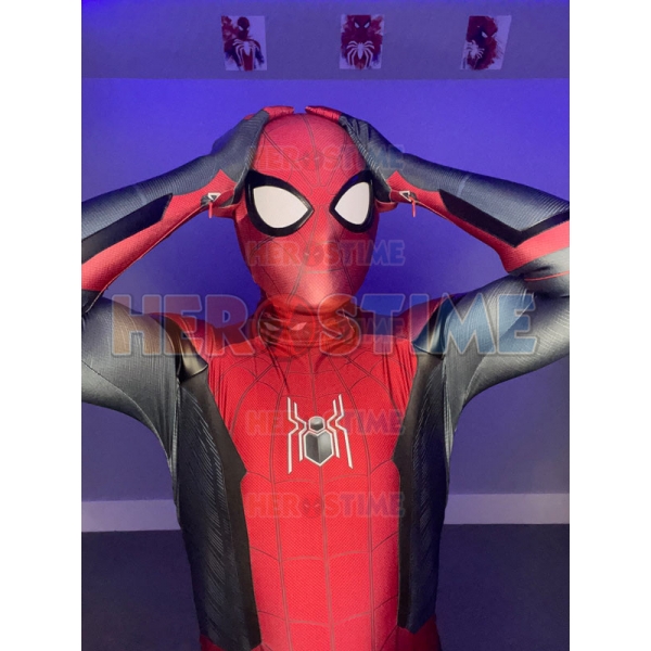 SpiderMan Far From Home Costume Spiderman Zentai Adult Men Jumpsuit With  Sole 