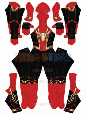 Spider Costume No Way Home Intergrated Gold Costume