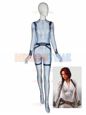 Black Widow Costume White Suit 2020 Movie Superhero Costume