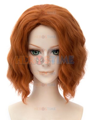 The Avengers Natasha Romanoff Black Widow Short Curly Auburn Wig