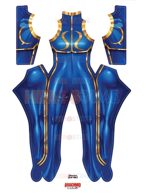  ChunLi Costume Street Fighter ChunLi Cosplay Printing Costume Two Versions