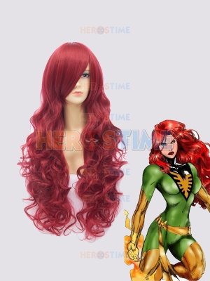 Red Curve X-men Jean Grey Superhero Wig