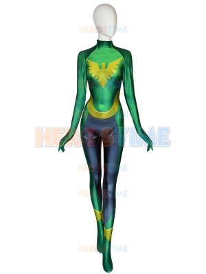 X-men Blue Young Phoenix Printing Superhero Costume