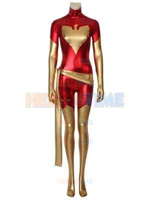 Dark Phoenix Suit Red X-Men Shiny Metallic Cosplay Costume