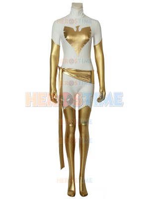 X-Men White Phoenix of the Crown Shiny Metallic Cosplay Costume