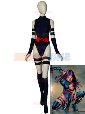Navy Blue Psylocke Suit X-men Cosplay Costume