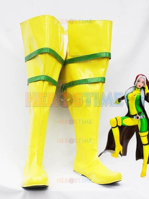 Yellow & Green X-men Rogue Cosplay Boots  