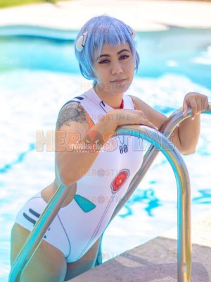 EVA Ayanami Rei Spandex Cosplay Swimsuit