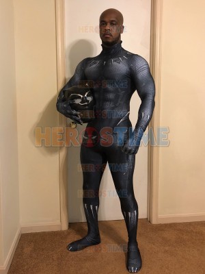 2018 Film Version Black Panther Costume Printing Superhero Costume