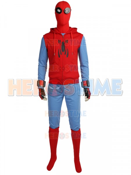 Spider Homecoming Costume Peter Parker Hoodie Suit