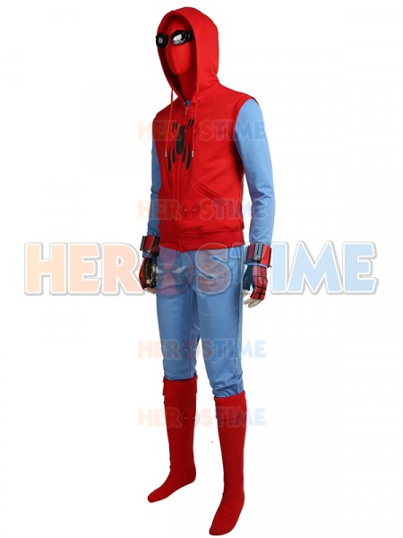 Spider Homecoming Costume Peter Parker Hoodie Suit