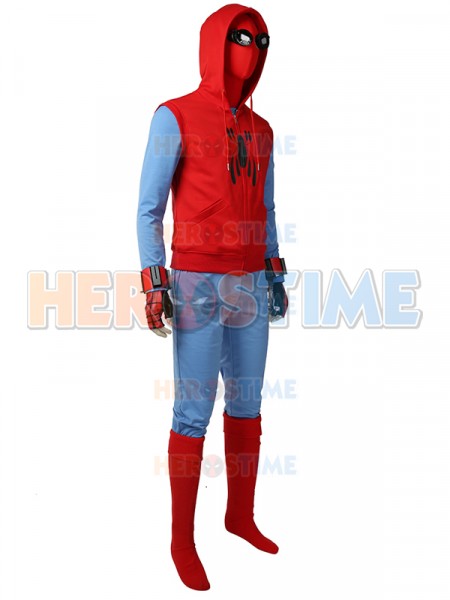 Spider Homecoming Costume Peter Parker Hoodie Suit