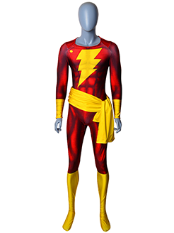 Captain-Marvel Shazam Printed Superhero Costume