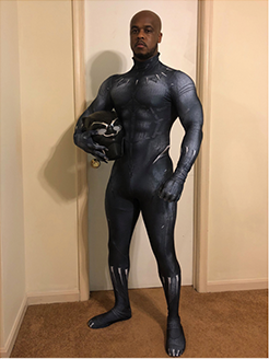 2018 Film Version Black Panther Costume Printing Superhero Costume