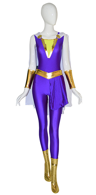 Darla Dudley Suit Shazam Family Cosplay Costume With Cape