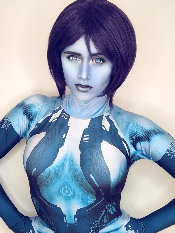 Halo Cortana Costume Video Game Girl Cortana Cosplay Suit.