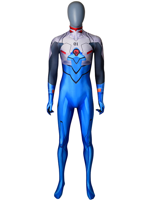 Shinji Ikari Plugsuit Evangelion Dyesub Printing Cosplay Costume