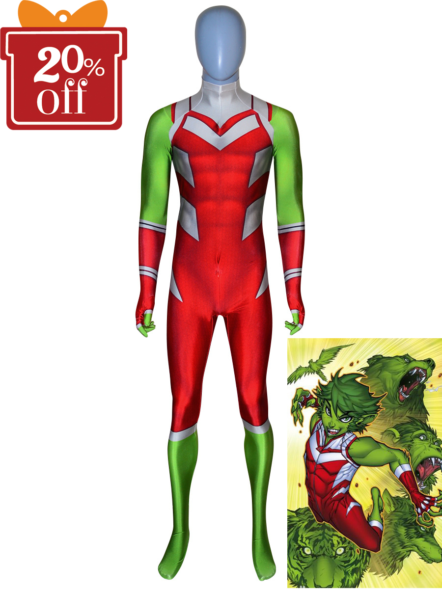 Beast Boy Teen Titans DC Comics Printing Cosplay Costume