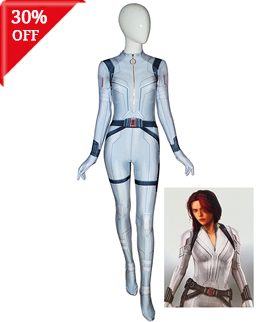 Black Widow Costume White Suit 2020 Movie Superhero Costume